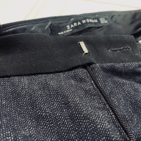 ZARA BLACK PANTS STRAIGHT LEG WOMEN TROUSER SIZE MEDIUM - Picture 4 of 9
